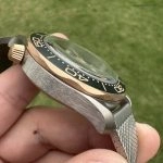 Super Clone Omega Seamaster 210.90.42.20.10.001 Bronze-Gold Titan Mesh-Armband 42 mm