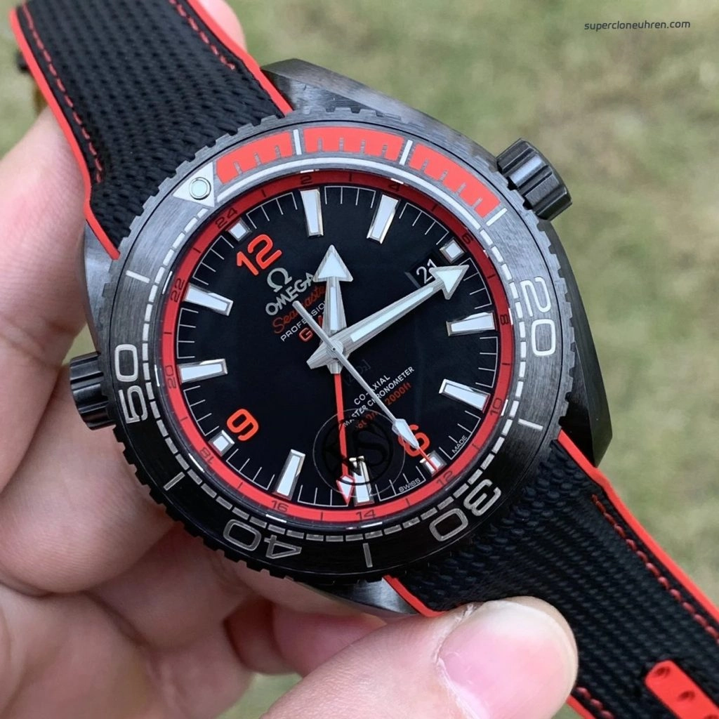 1:1 Super Clone Uhr Omega Seamaster Planet Ocean 215.92.46.22.01.003 Keramikgehäuse 45,5mm
