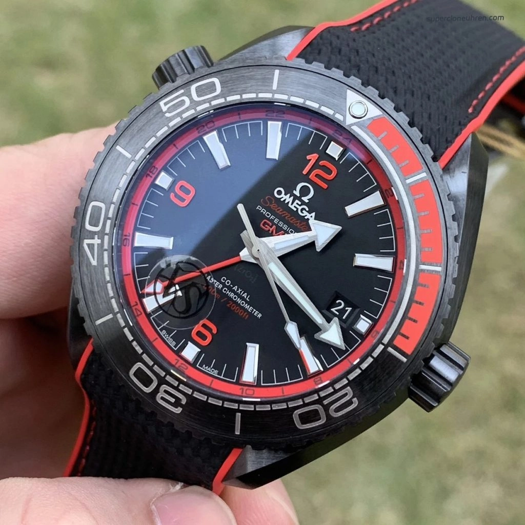 1:1 Super Clone Uhr Omega Seamaster Planet Ocean 215.92.46.22.01.003 Keramikgehäuse 45,5mm