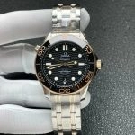 1:1 Super Clone Uhr Omega Seamaster Diver 300M 210.20.42.20.01.001 Stahl Roségold 42mm