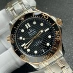 1:1 Super Clone Uhr Omega Seamaster Diver 300M 210.20.42.20.01.001 Stahl Roségold 42mm