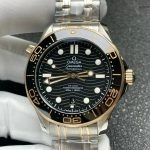 1:1 Super Clone Uhr Omega Seamaster Diver 300M 210.20.42.20.01.001 Stahl Roségold 42mm