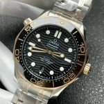 1:1 Super Clone Uhr Omega Seamaster Diver 300M 210.20.42.20.01.001 Stahl Roségold 42mm