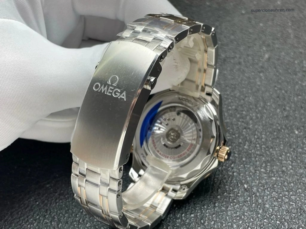 1:1 Super Clone Uhr Omega Seamaster Diver 300M 210.20.42.20.01.001 Stahl Roségold 42mm