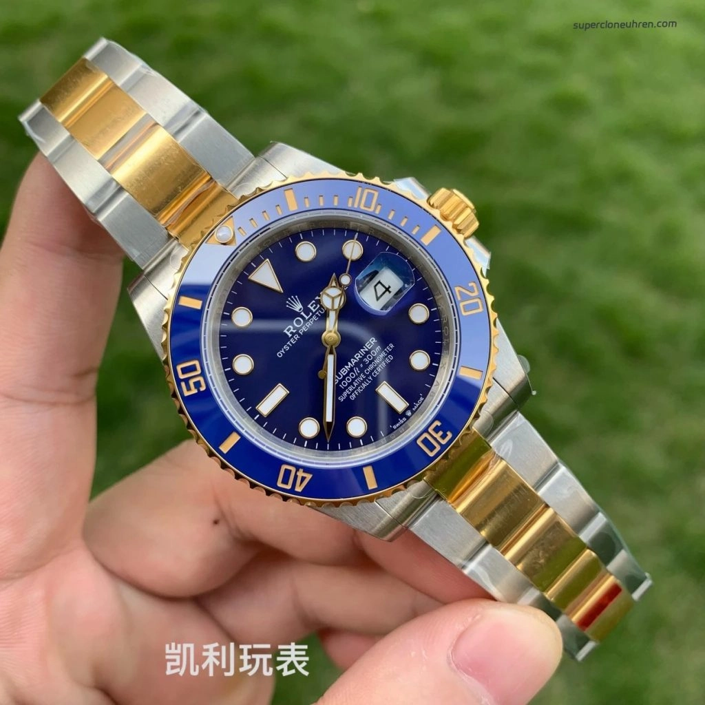 Premium Replica Uhr Rolex Submariner 126613LB-0002 Bicolor Blau 41mm