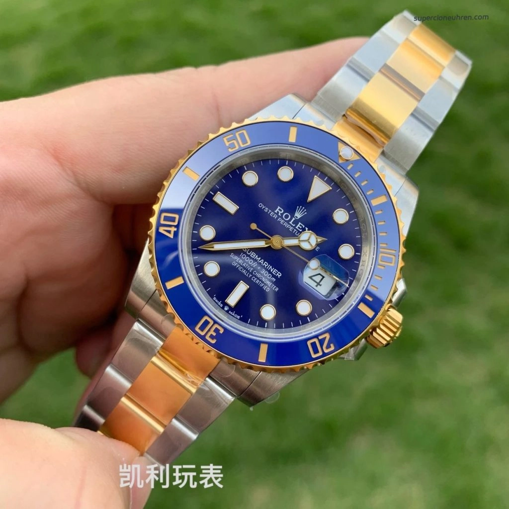 Premium Replica Uhr Rolex Submariner 126613LB-0002 Bicolor Blau 41mm