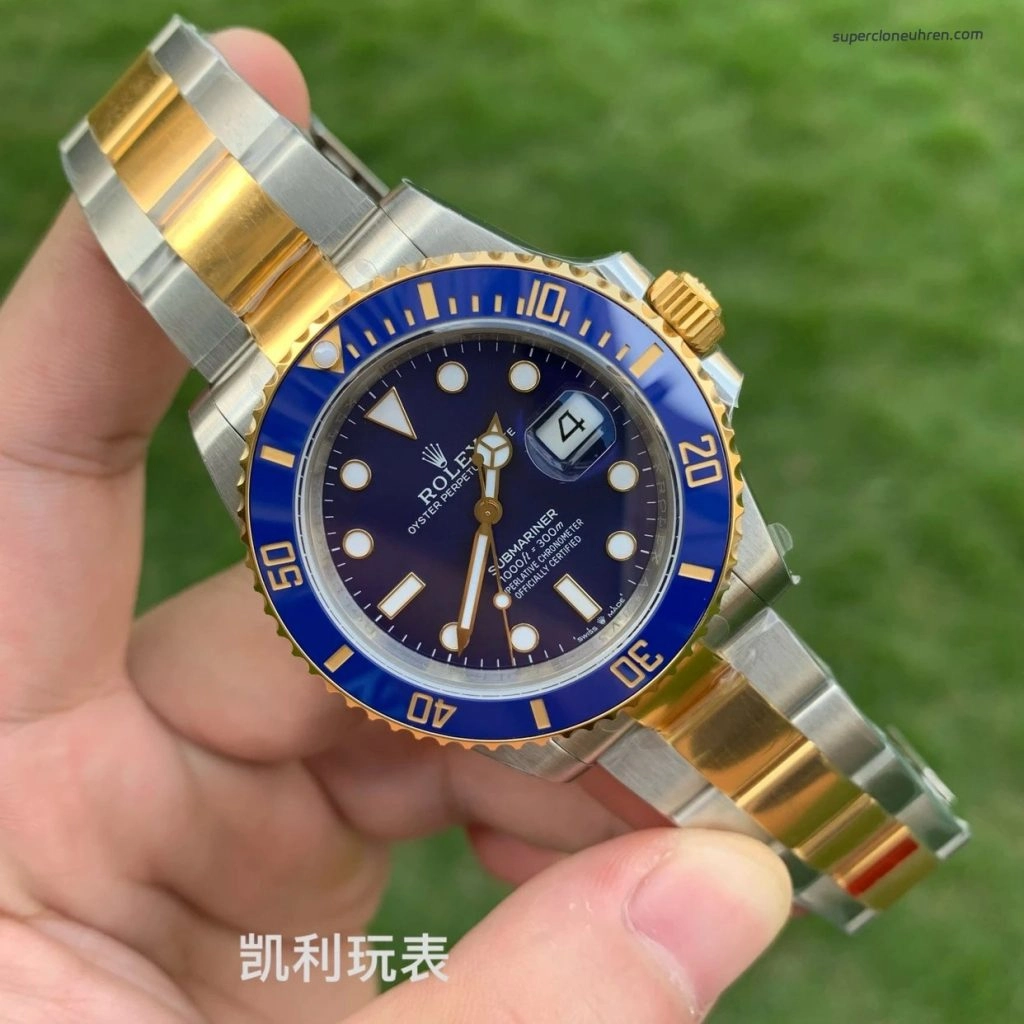 Premium Replica Uhr Rolex Submariner 126613LB-0002 Bicolor Blau 41mm