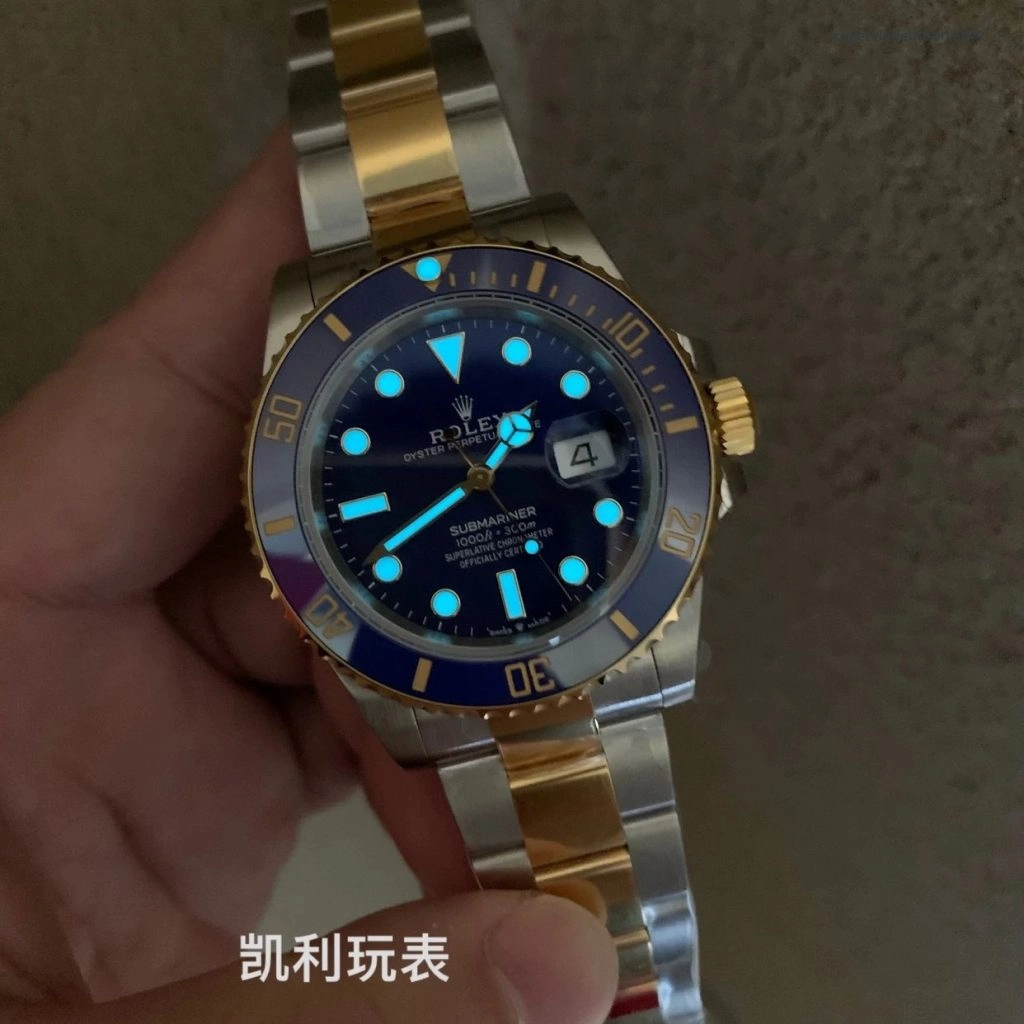 Premium Replica Uhr Rolex Submariner 126613LB-0002 Bicolor Blau 41mm