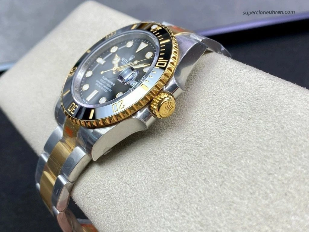 Premium Replica Uhr Rolex Submariner M126613LN-0002 in Bicolor Schwarz 41 mm