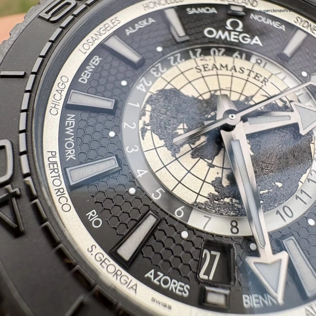 1:1 Super Clone Uhr Omega Seamaster Planet Ocean 215.92.46.22.01.007 Schwarze Keramik 45,5 mm
