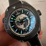 1:1 Super Clone Uhr Omega Seamaster Planet Ocean 215.92.46.22.01.007 Schwarze Keramik 45,5 mm
