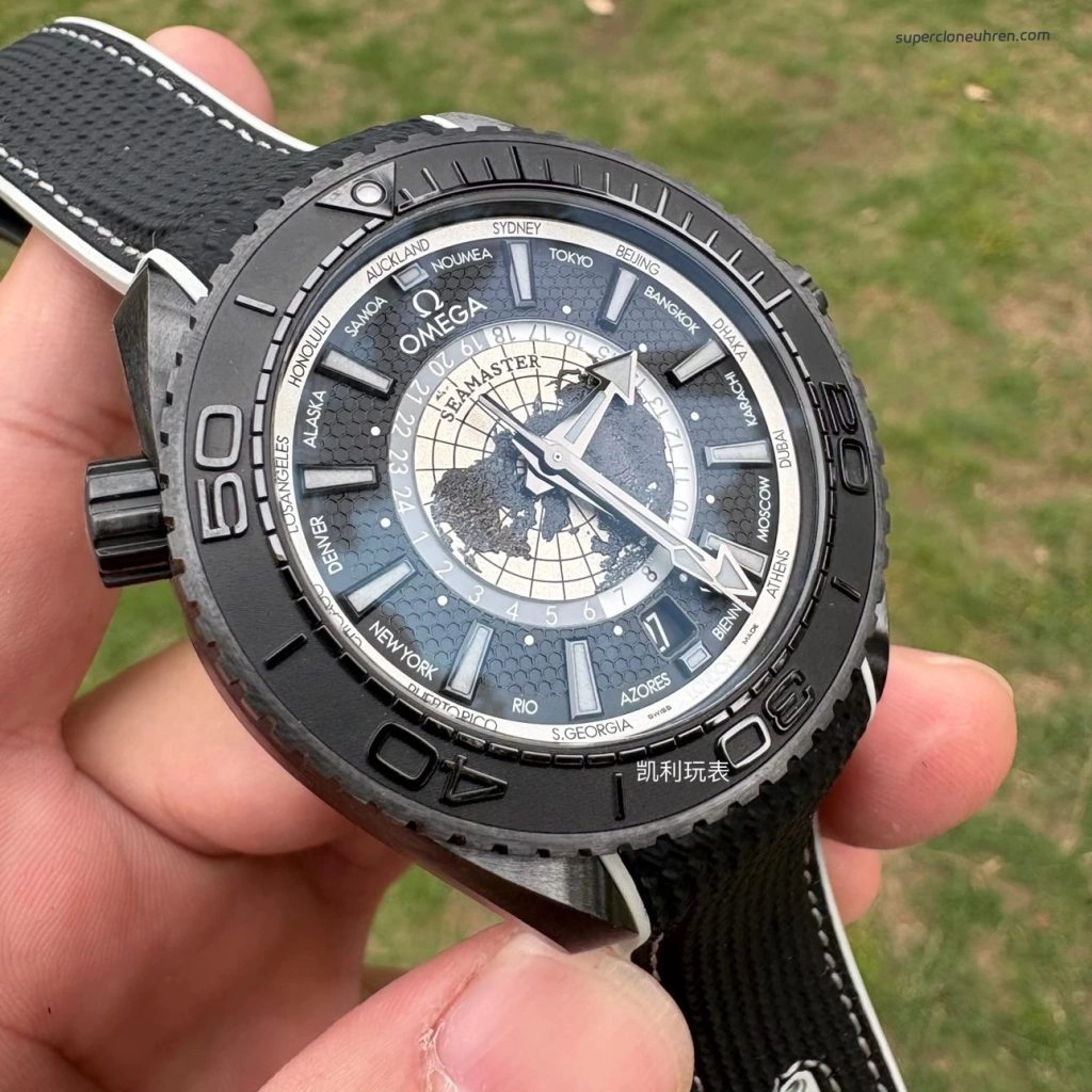 1:1 Super Clone Uhr Omega Seamaster Planet Ocean 215.92.46.22.01.007 Schwarze Keramik 45,5 mm