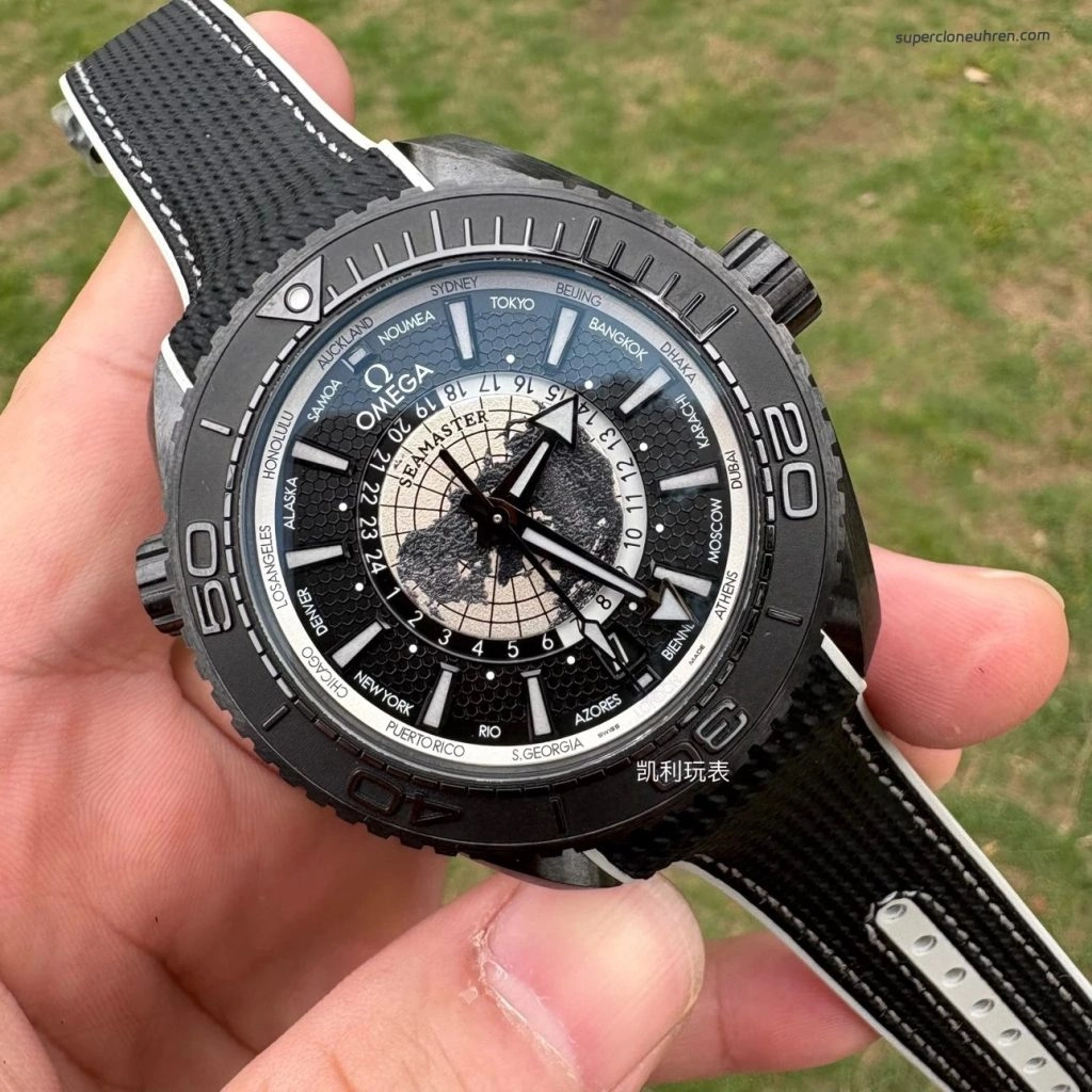 1:1 Super Clone Uhr Omega Seamaster Planet Ocean 215.92.46.22.01.007 Schwarze Keramik 45,5 mm
