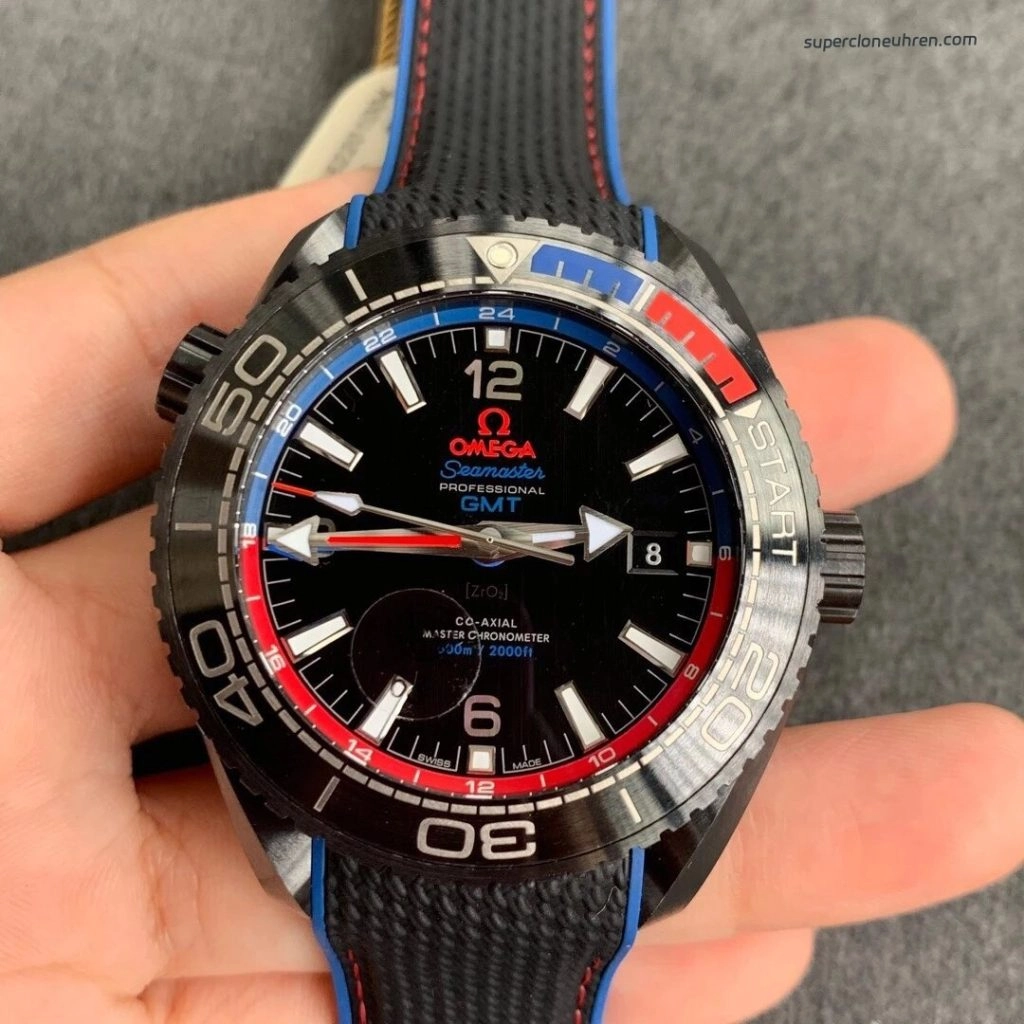 Super Clone Omega Seamaster Planet Ocean 215.92.46.22.01.004 Deep Black Keramik 45,5 mm