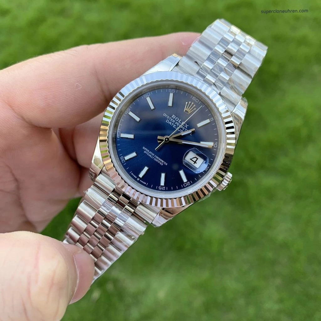 Super Clone Rolex Datejust m126334-0002 blaues Zifferblatt 41mm