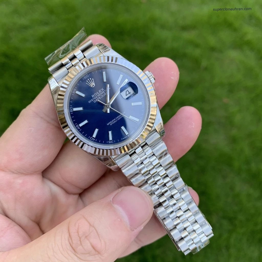 Super Clone Rolex Datejust m126334-0002 blaues Zifferblatt 41mm