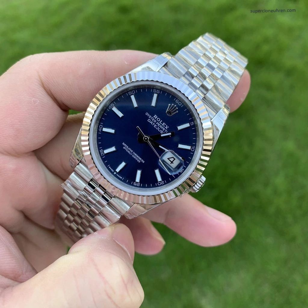 Super Clone Rolex Datejust m126334-0002 blaues Zifferblatt 41mm
