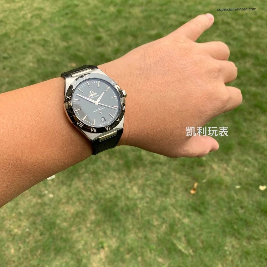 Super Clone Omega Constellation 131.33.41.21.01.001 schwarzes Zifferblatt 41mm