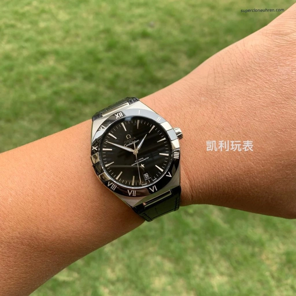 Super Clone Omega Constellation 131.33.41.21.01.001 schwarzes Zifferblatt 41mm