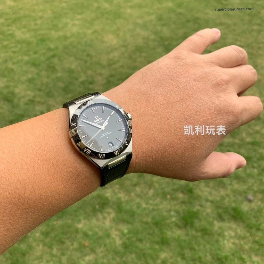 Super Clone Omega Constellation 131.33.41.21.01.001 schwarzes Zifferblatt 41mm