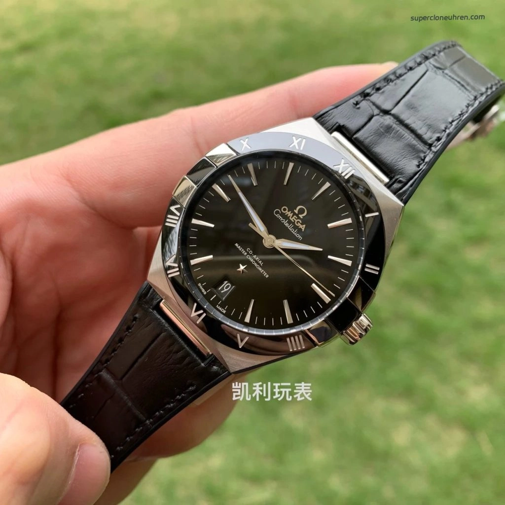 Super Clone Omega Constellation 131.33.41.21.01.001 schwarzes Zifferblatt 41mm