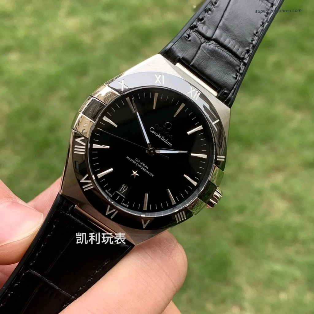 Super Clone Omega Constellation 131.33.41.21.01.001 schwarzes Zifferblatt 41mm