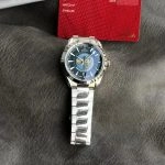 Premium Replica Uhr Omega Seamaster Aqua Terra 220.10.43.22.03.001 mit blauem Zifferblatt aus Edelstahl 43mm