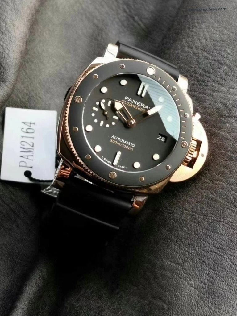 Premium Replica Uhr Panerai Submersible PAM02164 Roségold 44 mm