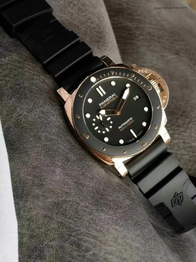 Premium Replica Uhr Panerai Submersible PAM02164 Roségold 44 mm