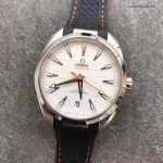 Premium Replica Uhr Omega Seamaster Aqua Terra 220.12.41.21.02.002 silbernes Teak-Zifferblatt Kautschukband 41mm