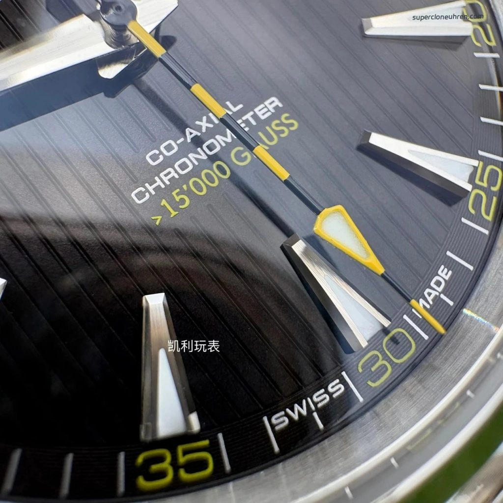 Premium Replica Uhr Omega Seamaster Aqua Terra 231.10.42.21.01.002 Edelstahl Schwarz-Gelb 41,5 mm