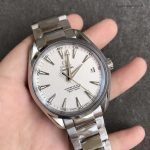 Premium Replica Uhr Omega Seamaster 231.10.42.21.02.001 mit weißem Zifferblatt und Edelstahlband 41,5mm
