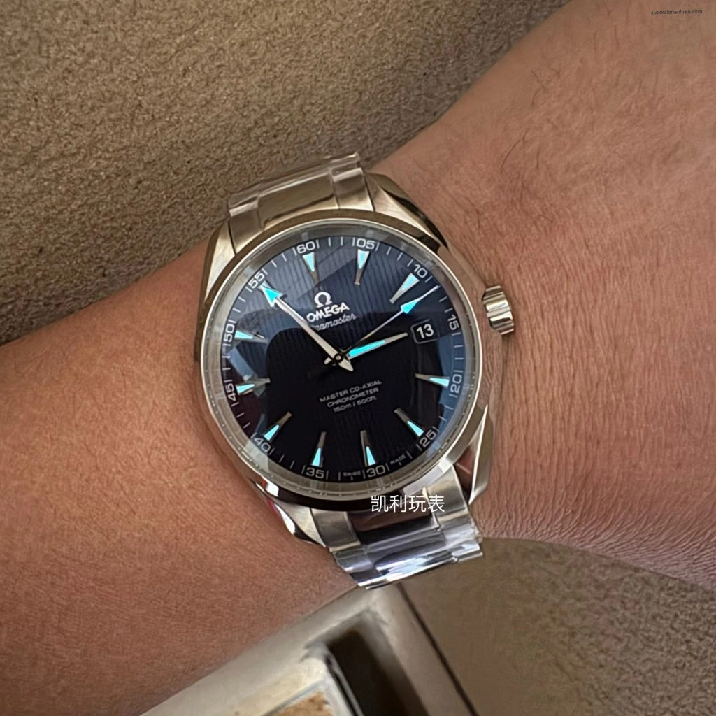 Premium Replica Uhr Omega Seamaster Aqua Terra 231.10.42.21.03.003 blaues Zifferblatt Edelstahlband 41,5 mm