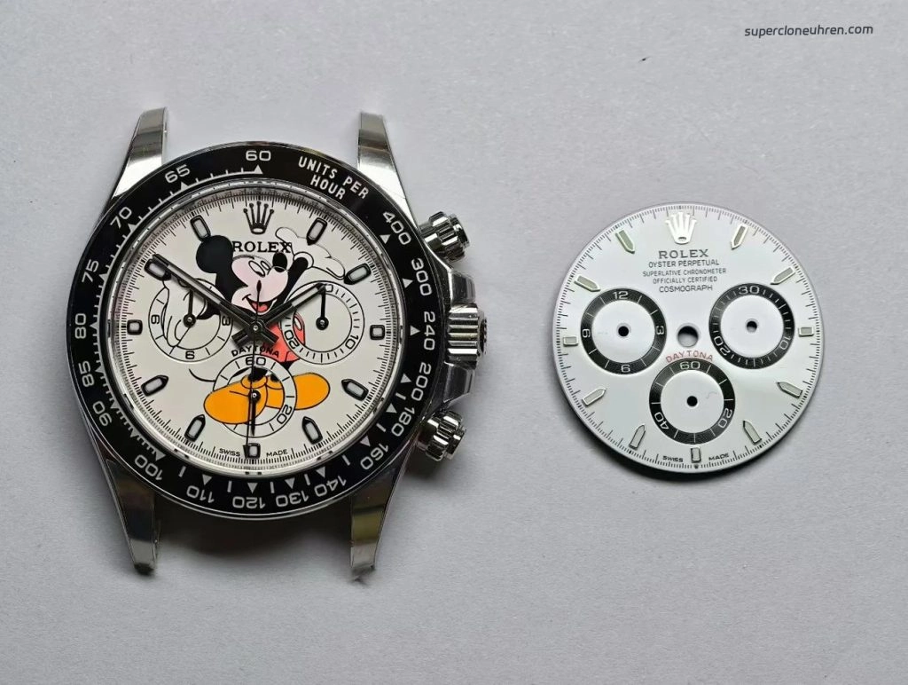 Premium Replica Uhr Rolex Daytona 126500 mit Mickey-Mouse-Zifferblatt 40mm