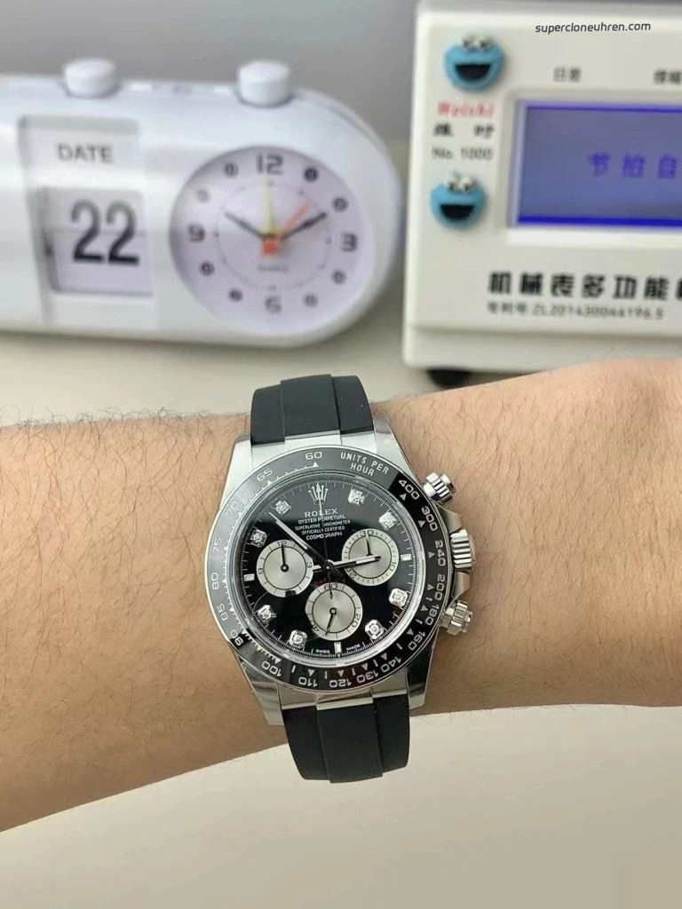 Super Clone Rolex Daytona m126519ln-0004 Diamantindizes mit Oysterflex-Band 40 mm