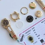 Premium Replica Uhr Rolex Lady-Datejust 178278 Schwarz-Gold mit Diamantindizes 31mm