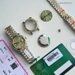 Premium Replica Uhr Rolex Datejust m278273-0030 Oystersteel-Gelbgold mit Diamantindizes 31 mm