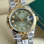 Premium Replica Uhr Rolex Datejust m278273-0030 Oystersteel-Gelbgold mit Diamantindizes 31 mm