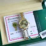 Premium Replica Uhr Rolex Datejust m278273-0030 Oystersteel-Gelbgold mit Diamantindizes 31 mm