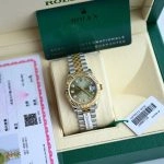 Premium Replica Uhr Rolex Datejust m278273-0030 Oystersteel-Gelbgold mit Diamantindizes 31 mm