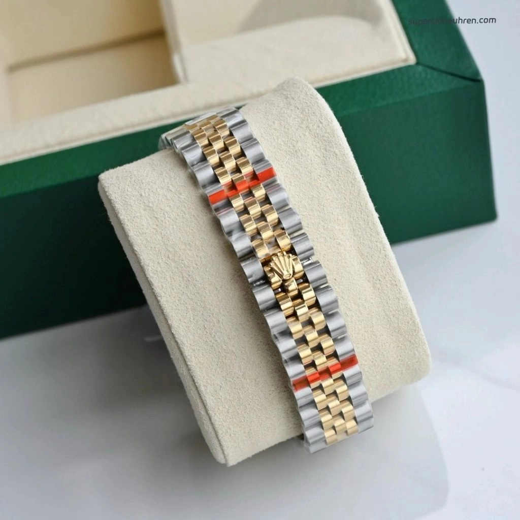 Premium Replica Uhr Rolex Datejust m278273-0030 Oystersteel-Gelbgold mit Diamantindizes 31 mm