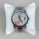 Super Clone Rolex Day-Date 228239-0078 Perlmutt-Zifferblatt mit Diamantbesatz 40mm