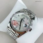 Super Clone Rolex Day-Date 228239-0078 Perlmutt-Zifferblatt mit Diamantbesatz 40mm