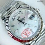 Super Clone Rolex Day-Date 228239-0078 Perlmutt-Zifferblatt mit Diamantbesatz 40mm