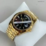 Premium Replica Uhr Rolex Day-Date 228238-0004 Schwarzes Zifferblatt Gelbgold-Optik 40mm