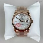 1:1 Super Clone Uhr Rolex Day-Date 228235-0056 Roségold mit Perlmutt-Zifferblatt 40mm