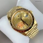 Super Clone Rolex Day-Date 228238-0005 Champagnerfarbenes Zifferblatt 40mm
