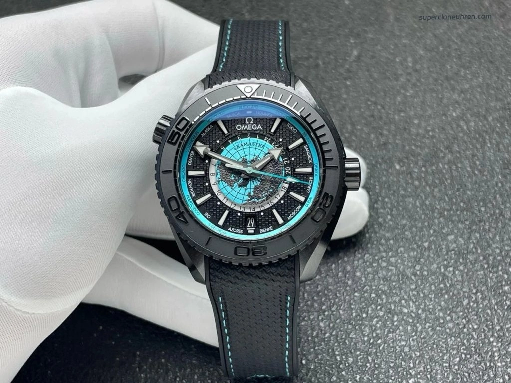 Premium Replica Uhr Omega Seamaster Planet Ocean 215.92.46.22.01.006 Schwarze Keramik 45,5 mm