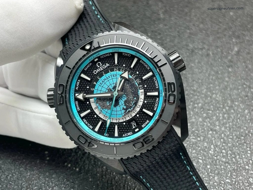 Premium Replica Uhr Omega Seamaster Planet Ocean 215.92.46.22.01.006 Schwarze Keramik 45,5 mm