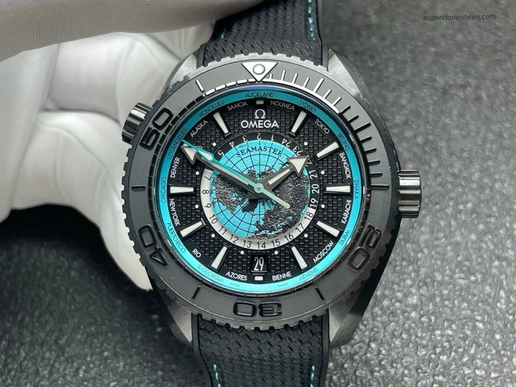 Premium Replica Uhr Omega Seamaster Planet Ocean 215.92.46.22.01.006 Schwarze Keramik 45,5 mm